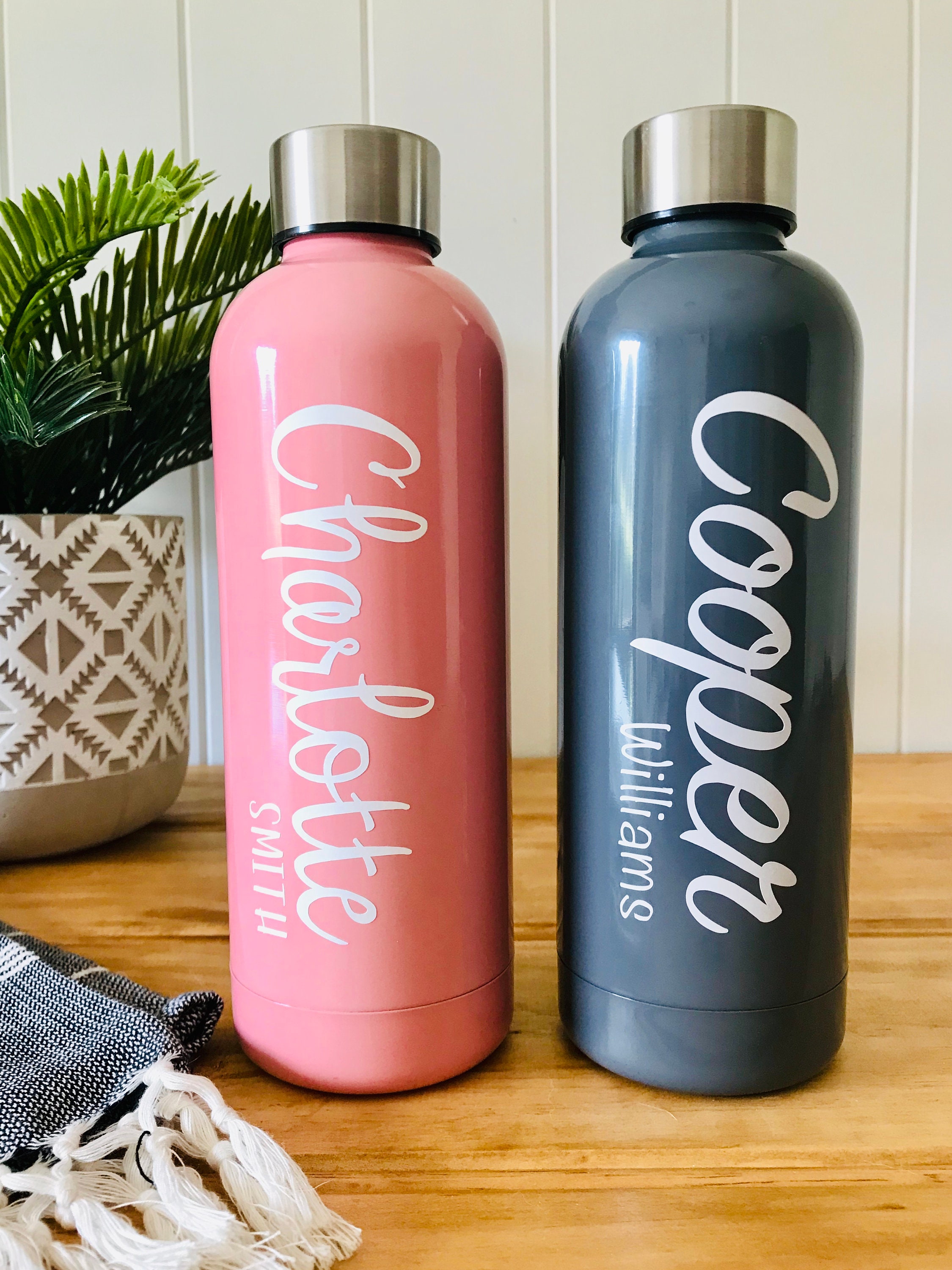 Drink Bottle Name Labels Custom Vinyl Labels Drink Bottle Etsy