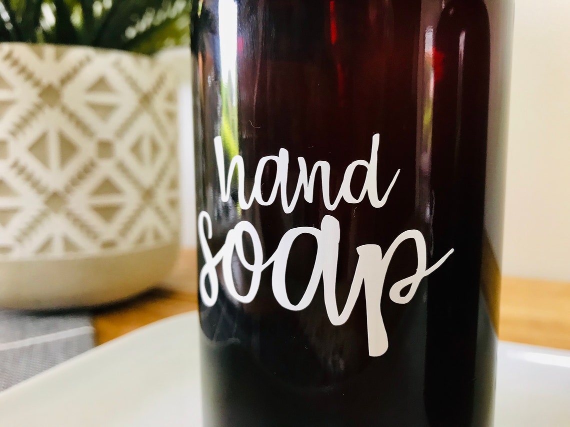 HAND & DISH SOAP Labels Pack 2 Labels Custom Vinyl Etsy Australia