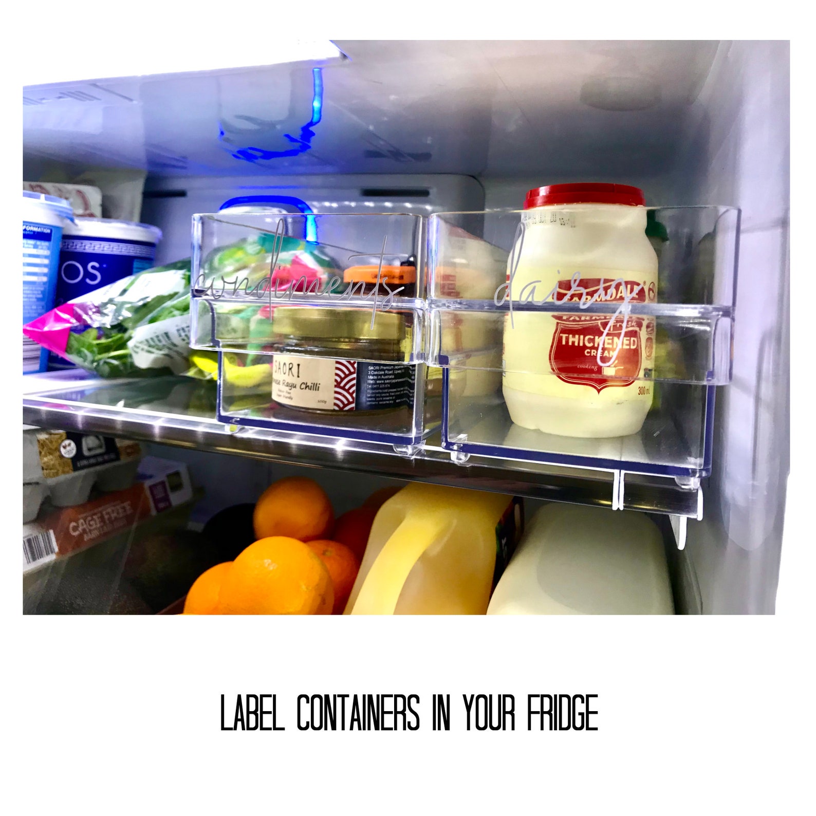 Fridge Label Packs Custom Labels Fridge Organisation Etsy