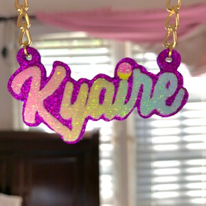 Name Plate Necklace |Name Jewelry|Personalized Name Necklace|NameSet|Free Shipping|Christmas Gift Idea