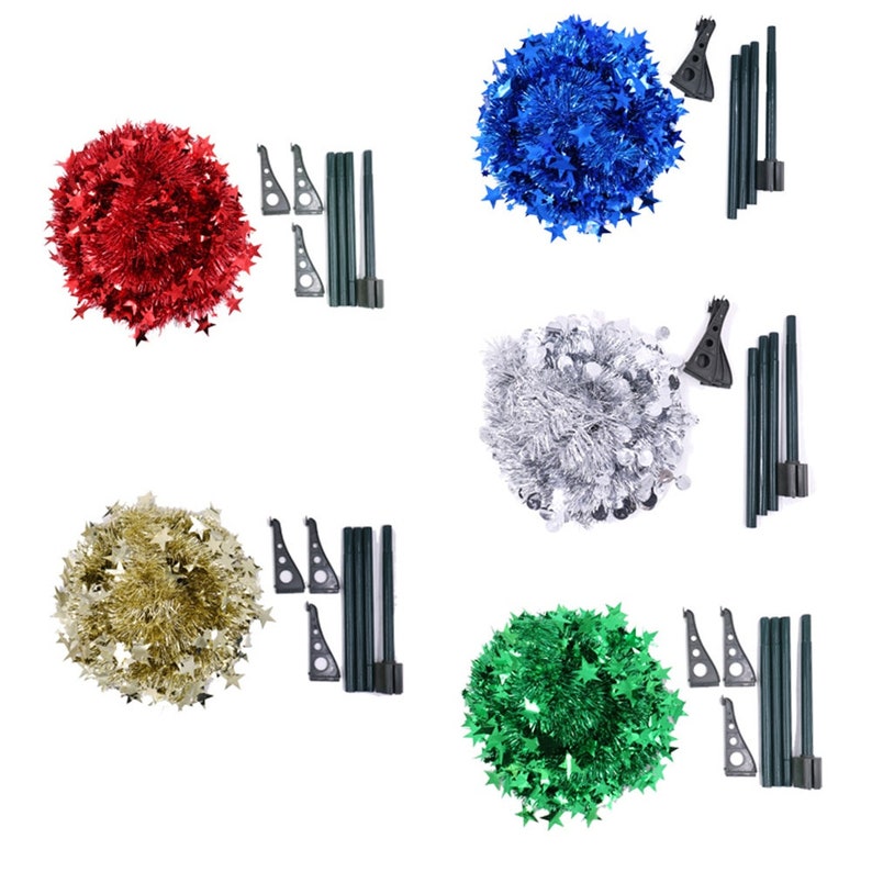 Artificial Tinsel Pop up Christmas Tree With Stand Etsy