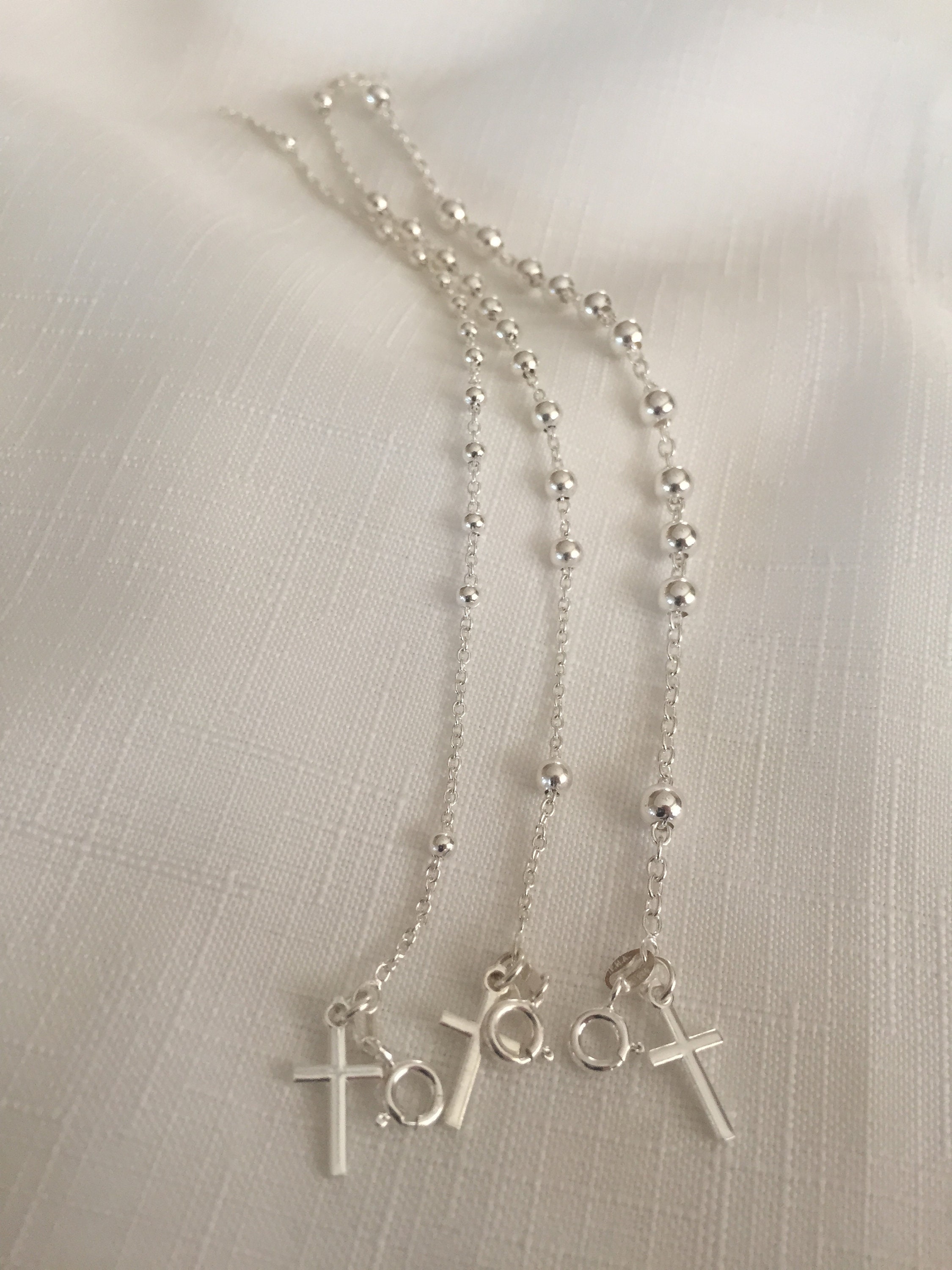 Sterling Silver Rosary Bracelet Rosary Bracelet Rosary | Etsy Canada