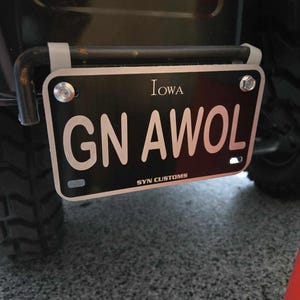 Personalized Mini License plate | golf cart | go-kart | sxs | car plate | custom logo |