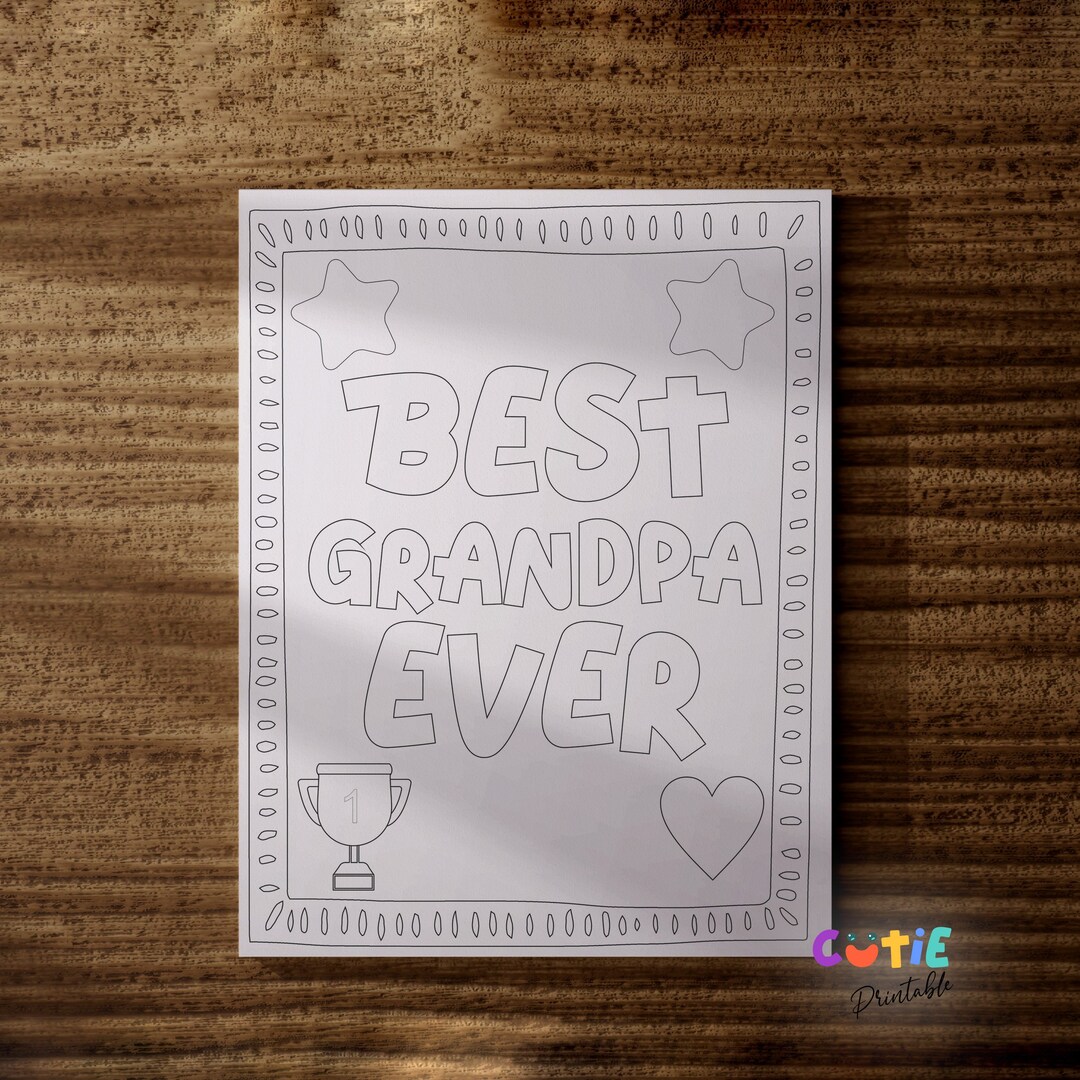 Father's Day Printable, All About My Grandpa, Father's Day ...