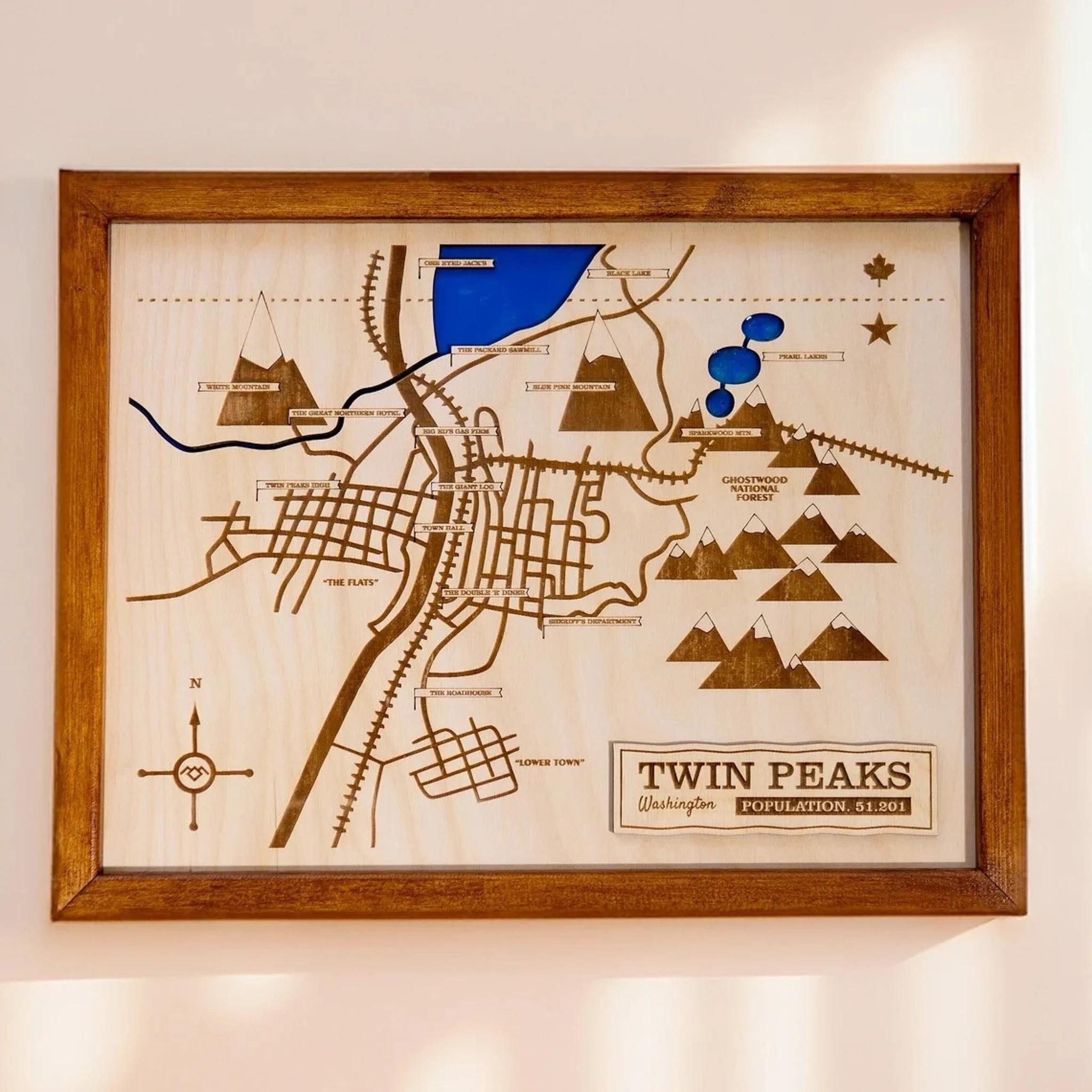 Twin Peaks Map - Etsy