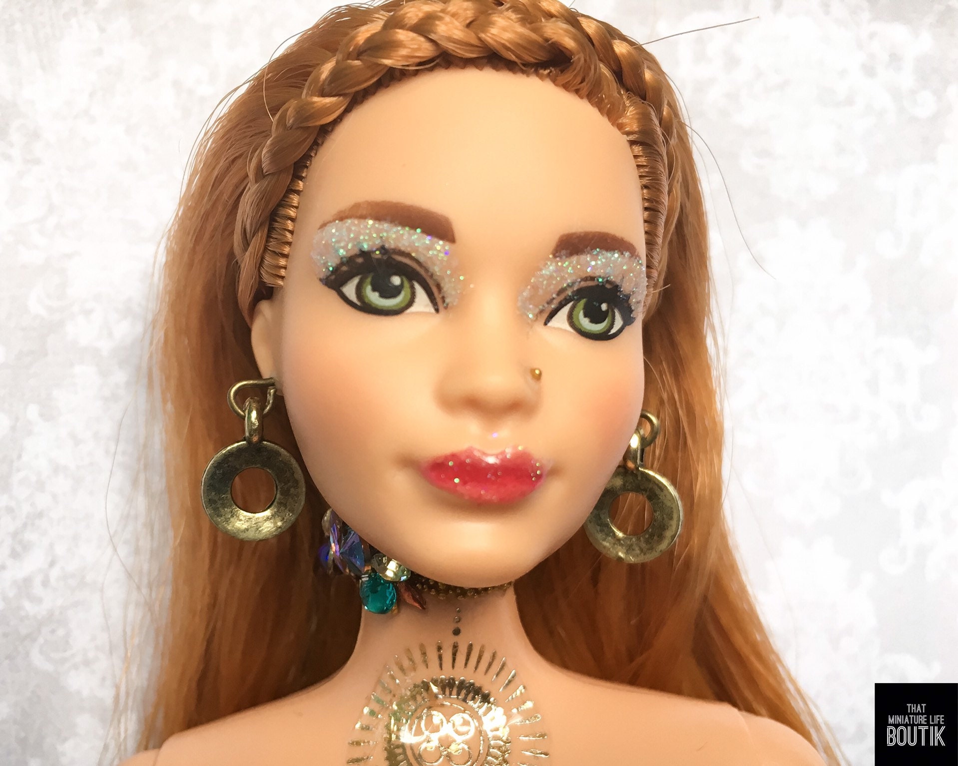 Antique Bronze Hoop Earrings Barbie Doll Earrings Poppy | Etsy