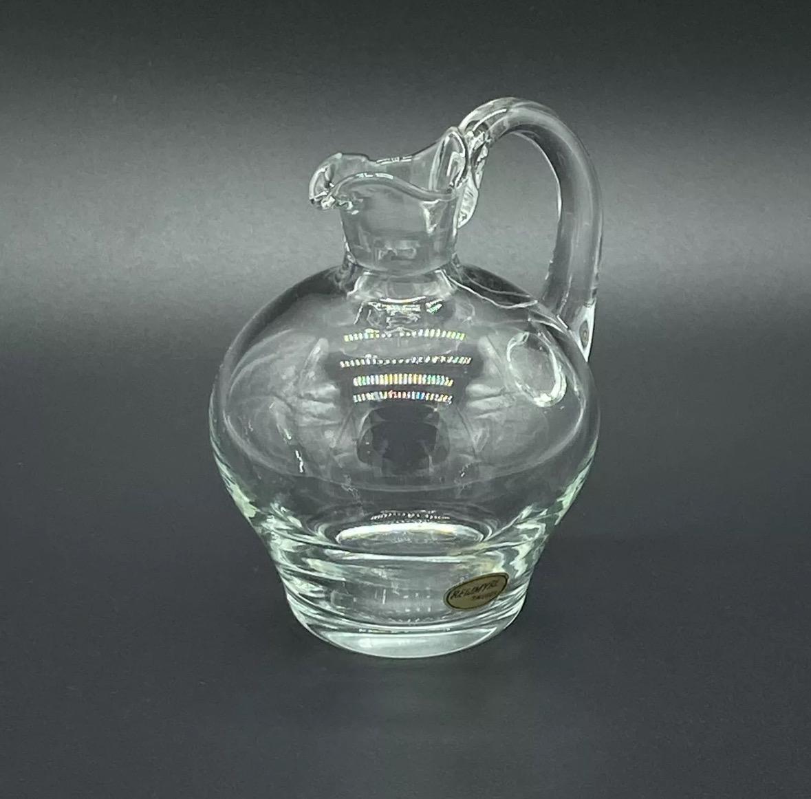 Reijmyre Sweden Scandinavian Clear Art Glass Decorative Mid