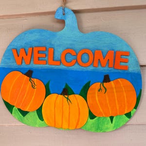 Fall/Autumn Wooden Sign-Pumpkin Patch &quot;Welcome&quot;