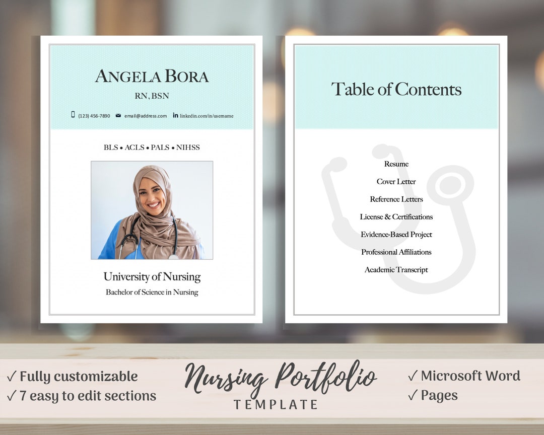 Nursing Portfolio Template Aqua Blue Registered Nurse Template nursing-portfolio-template-aqua-blue-registered-nurse-template