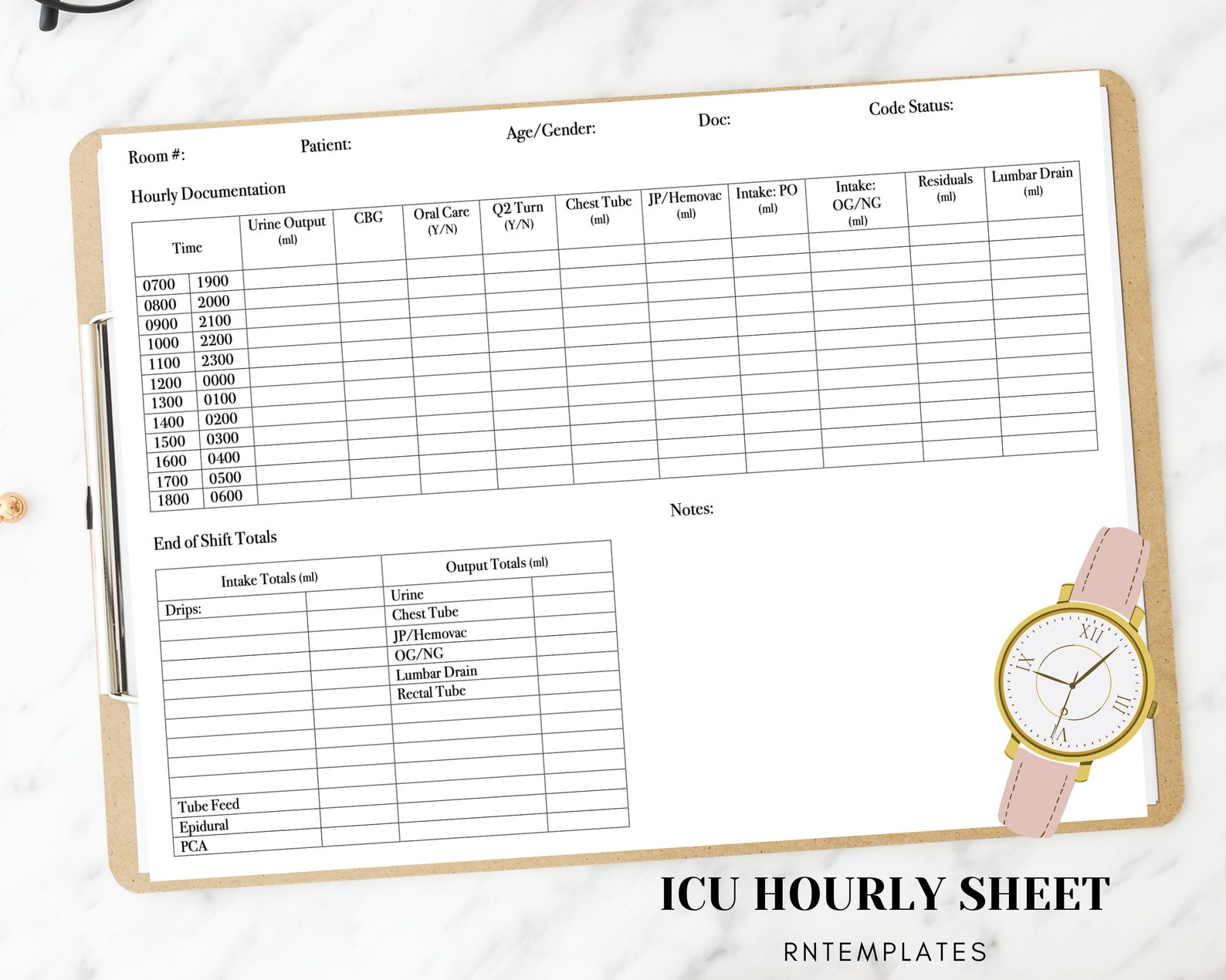 detailed-icu-nurse-hourly-documentation-sheet-microsoft-word-etsy