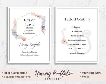 Nurse Portfolio Etsy