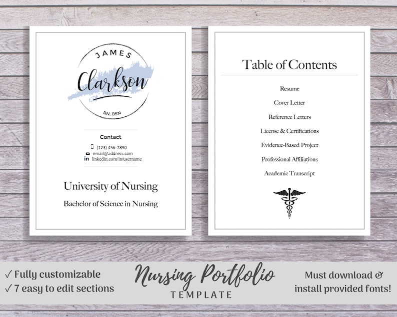 Nursing Portfolio Templates Free Nursing Portfolio Templates Free