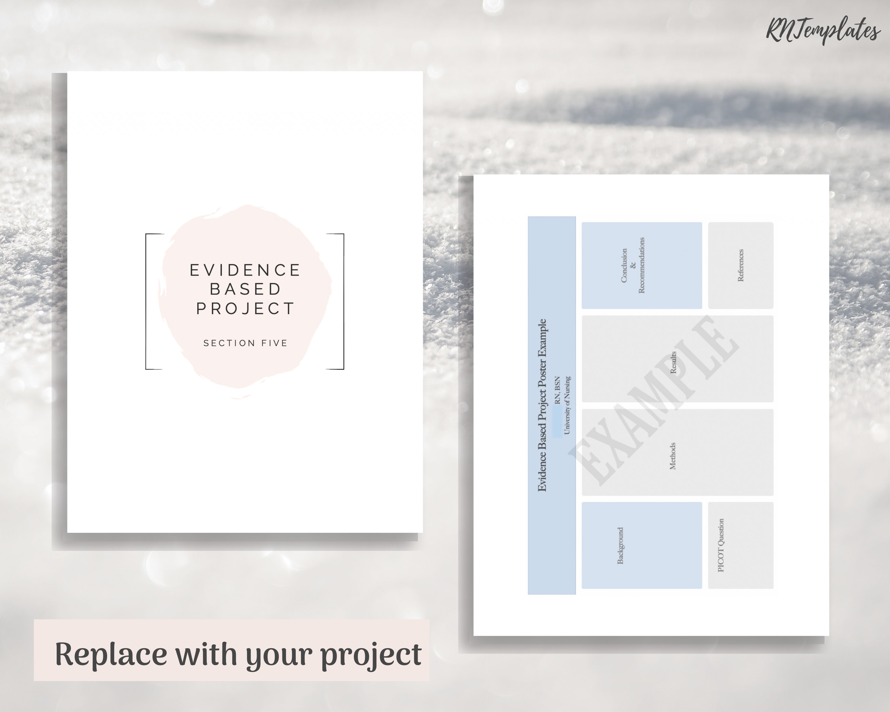 Nursing Portfolio Template Simple Modern Registered Nurse Etsy