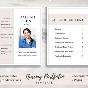 Nursing Portfolio Template Pink Registered Nurse Template Resume