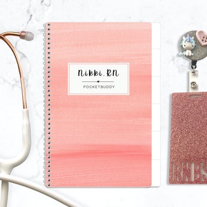Mom & Baby Reusable Nurse Report Notebook, Postpartum, Mom and Baby, Sunset Kiss, 6 Couplets, Nurse Brain Report Notebook