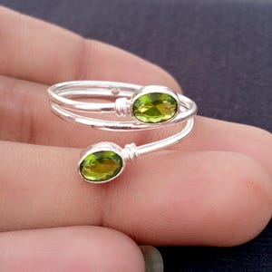 Solid 925 Sterling Silver Ring, Peridot Gemstone Ring, Handmade Ring, Statement Ring, Beautiful Ring, Love Gift Ring, Boho Ring, Woman Ring