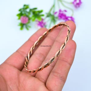 Stacking Bangle, Handmade Copper Bangle, Birthday Bangle, Solid Copper Bracelet, Popular Bracelet, Boho Bangle, Eco-Friendly Copper Bangle,