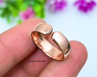 Handmade Solid Copper Ring: Adjustable Bohemian Style