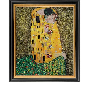 Gustav Klimt The Kiss 20&#39;&#39;x24&#39;&#39;, Hand-painted Oil Painting Replica Dining Room Wall Art Bed Room Wall Decor Kitchen Wall Art
