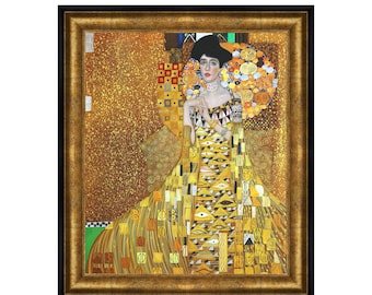 Gustav Klimt  Portrait of Adele Bloch-Bauer 26&#39;&#39;x30&#39;&#39;, Hand-painted Oil Painting Replica Dinning Room & Bed Room Wall Decor Kitchen Wall Art