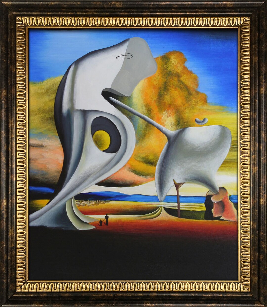 Salvador Dali Millet's Architectonic Angelus 25''x29'' Handpainted Oil