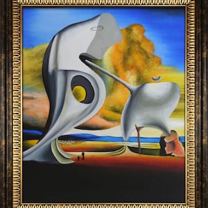 Salvador Dali Millet&#39;s Architectonic Angelus 25&#39;&#39;x29&#39;&#39; Hand-painted Oil Replica Living Room Wall Art Dinning Room & Kitchen Wall Decor