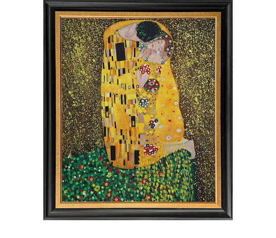 Hand-painted Gustav Klimt 'the Kiss' Oil Painting Replica (20''x24