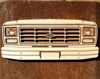 Ford F-150 7th gen ('82-'86) grill  - laser engraved fridge magnet