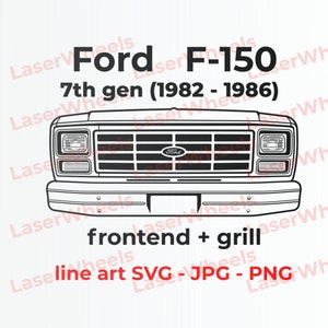 Ford 7th gen F150 truck grill - detailed vector art for engraving t-shirts DIY