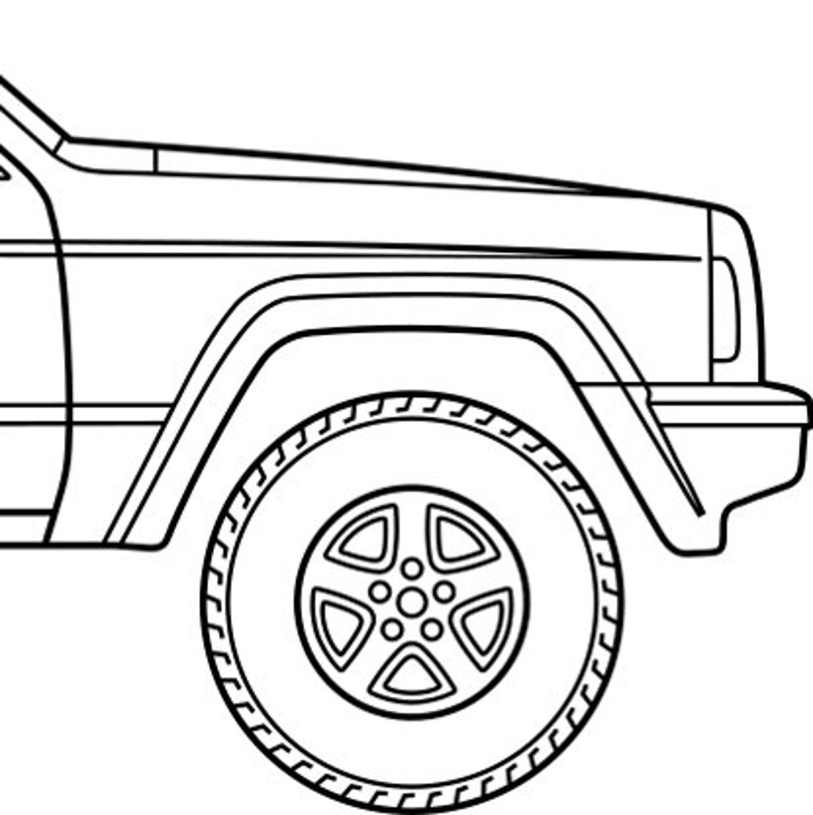 1998 Jeep Cherokee vector art for engraving t-shirts DIY | Etsy
