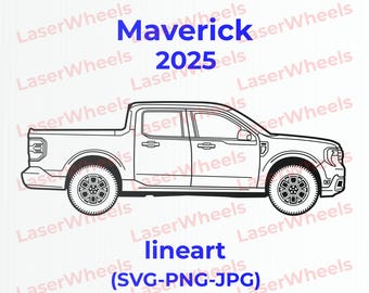Ford 2025 Maverick - vector art for engraving t-shirts DIY