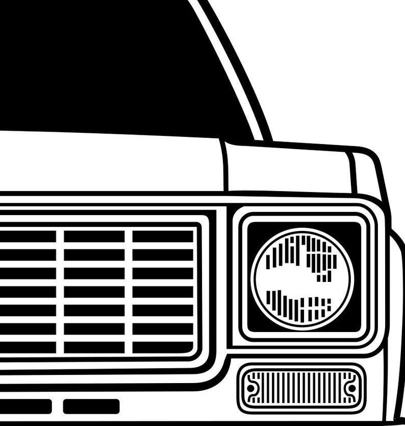 Chevy 1973 Squarebody Frontend - SVG Vector Line Art for Engraving T ...