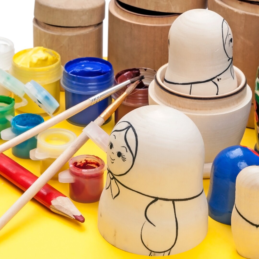 Art Therapy Box Make Your Own Babushka Doll Etsy