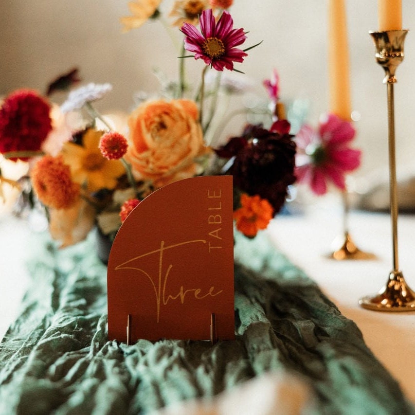 Pampas Grass Boho Wedding Table Runner, Ivory, Beige Table