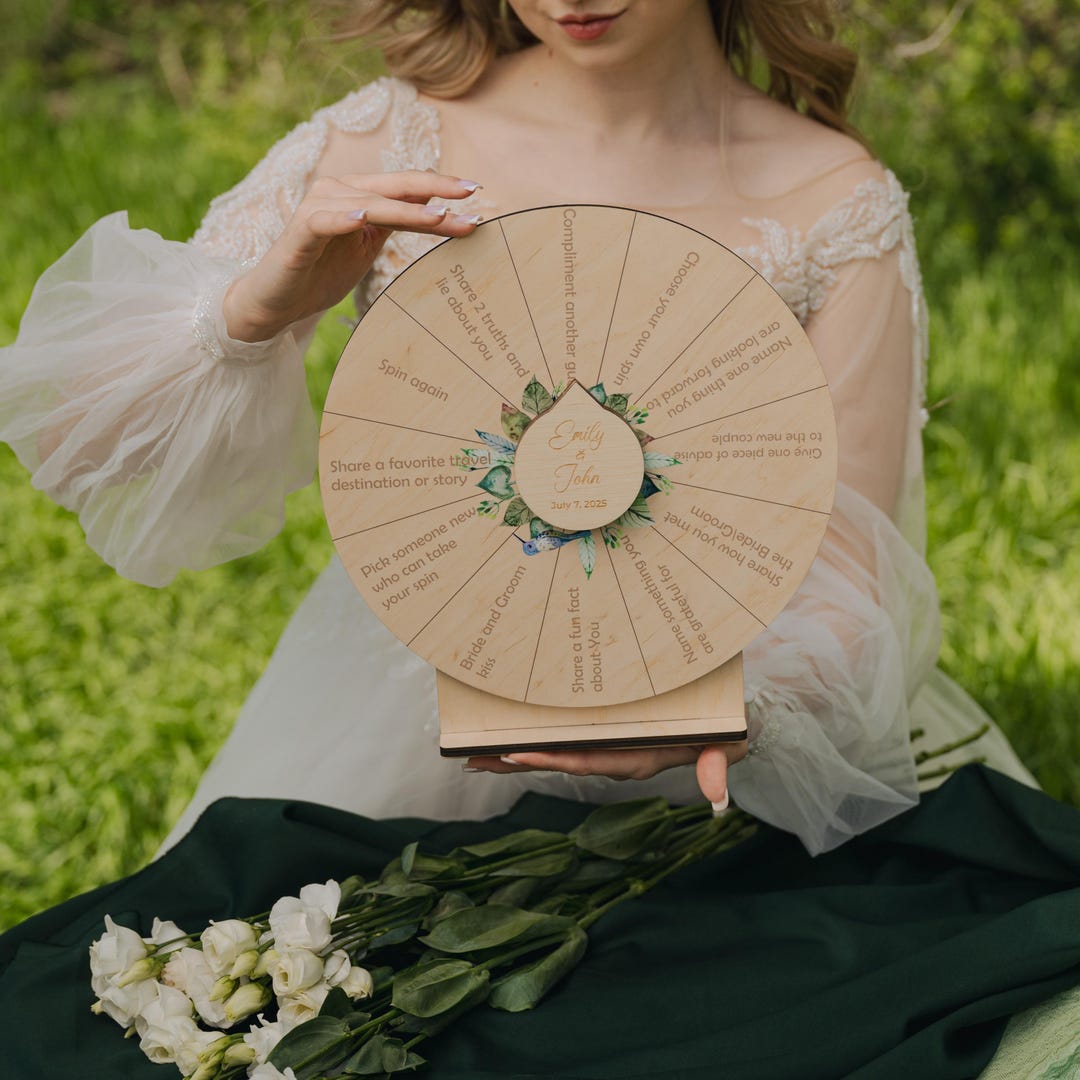 Ruota Girevole In Legno Per Giochi - 30cm, Cancellabile, Per Matrimoni E Feste - Foto 2