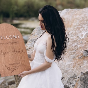 Benvenuti al nostro cartello per matrimonio, cartello di benvenuto per addio al nubilato, cartello di benvenuto per matrimonio boho, cartello per matrimonio autunnale, decorazioni rustiche per matrimonio