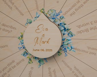 Jeu personnalisé de la roue de la fortune : mariage, douche, roulette du prix de la fête - France Jeu personnalisé de la roue de la fortune : mariage, douche, roulette du prix de la fête - France