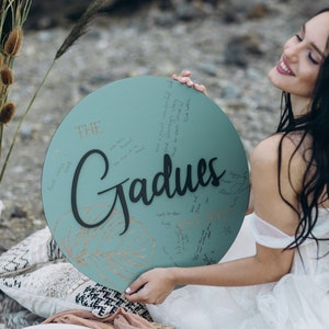 Sage Green Wedding Sign, Wedding Guest Book Alternative, Welcome Wedding Sign Wood, Custom Wooden Gift, Tropical Wedding Sign, Est Sign