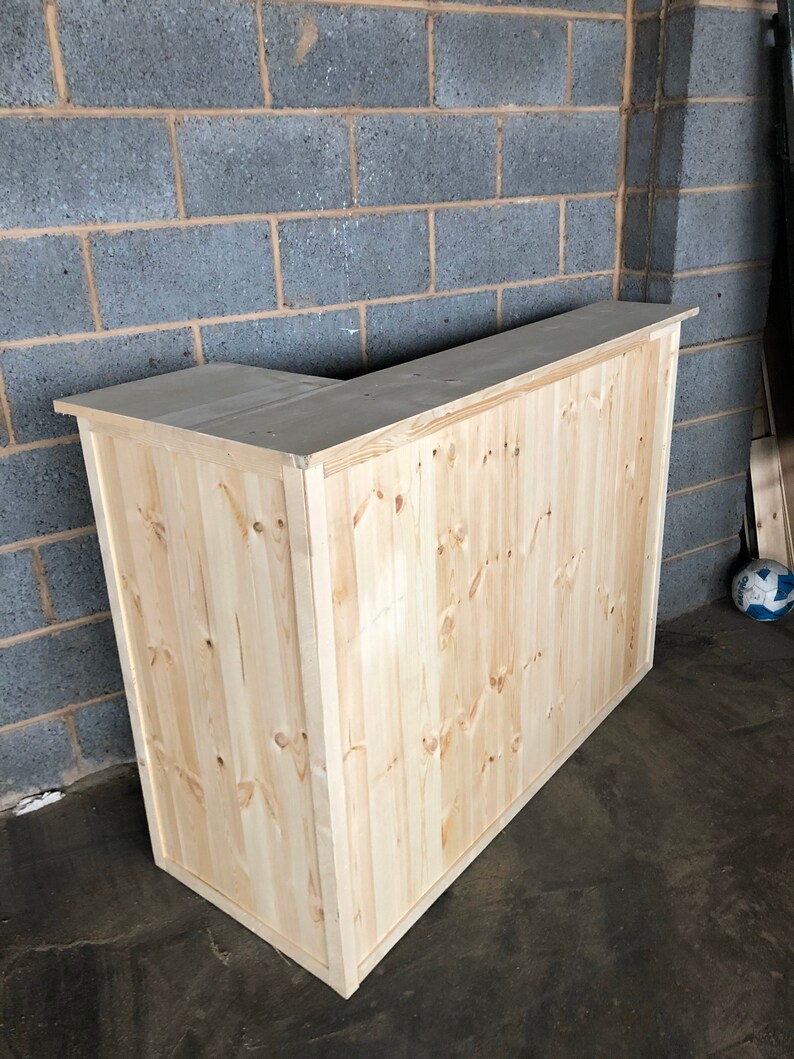 Wooden Home Bar Man Cave Compact Bar Reception Desk Etsy UK
