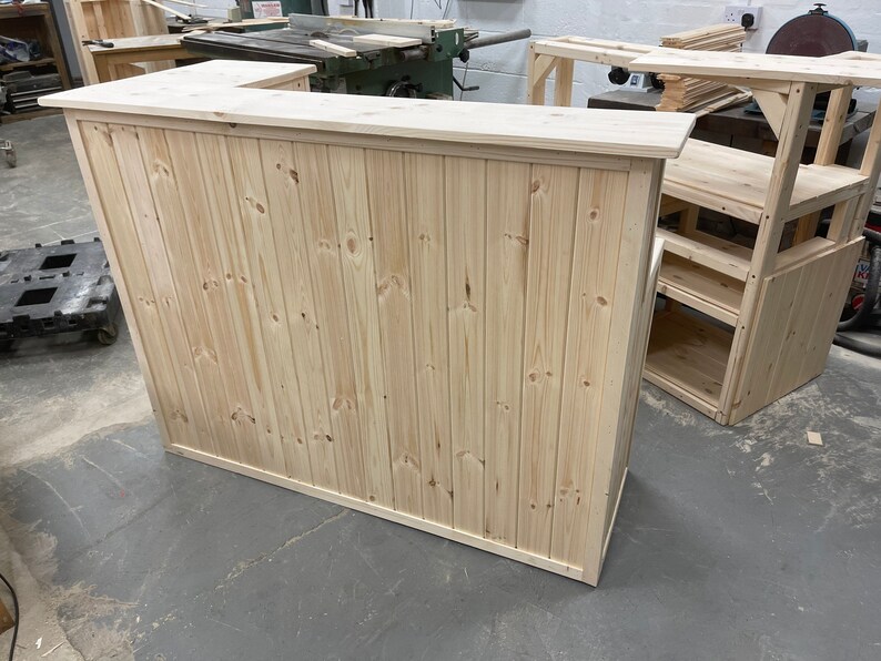 Wooden Home Bar Man Cave Reception Desk Complete With Optics Etsy UK