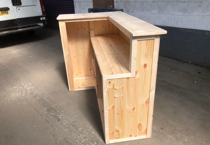 Wooden Home Bar Man Cave Reception Desk Etsy