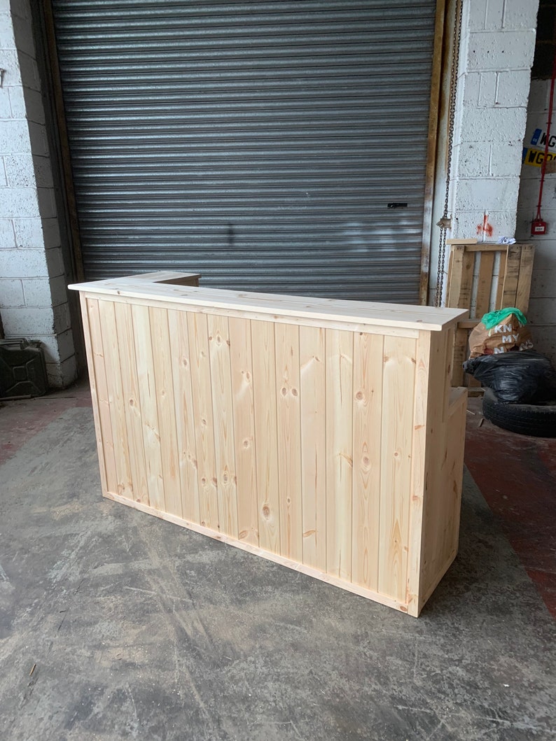 Wooden Home Bar Man Cave Reception Desk 2mt Long Etsy