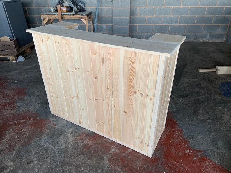 Wooden Home Bar Man Cave Reception Desk Etsy UK