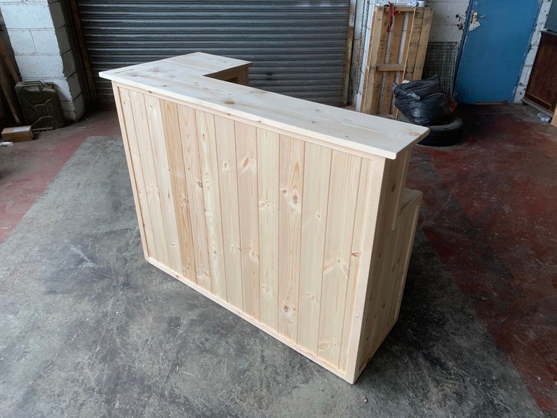 Wooden Home Bar Man Cave Reception Desk Etsy UK