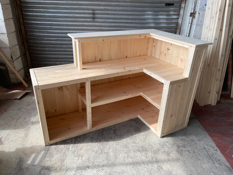 Wooden Home Bar Man Cave Reception Desk Etsy