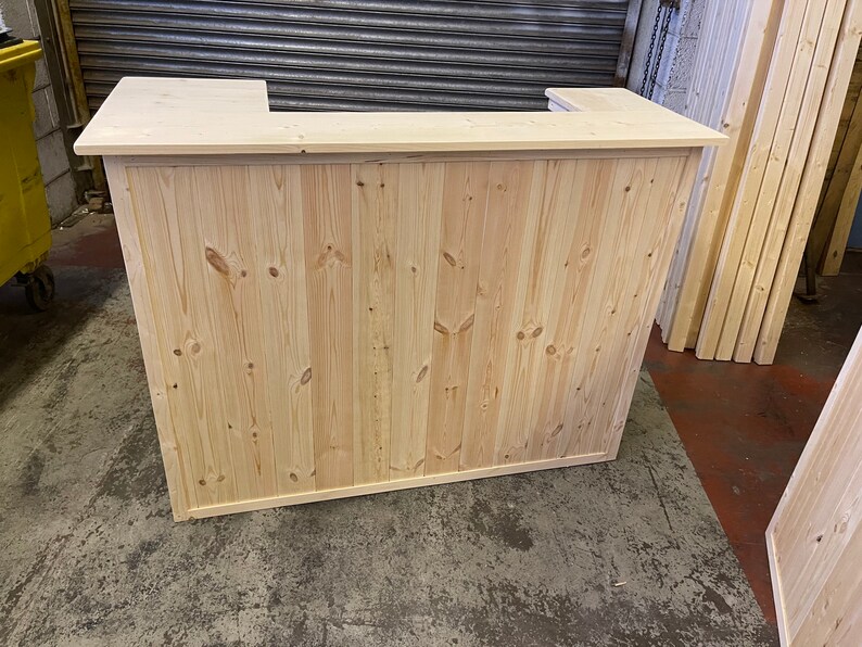 Wooden Home Bar Man Cave Reception Desk Etsy UK