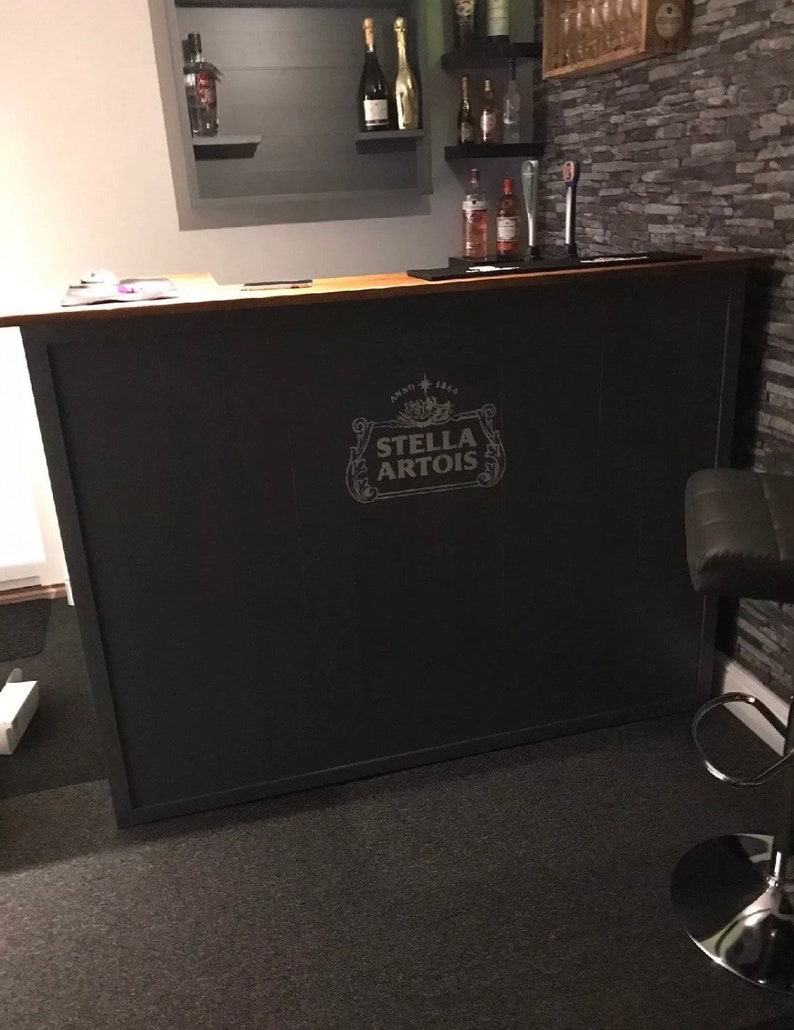 Wooden Home Bar Man Cave Reception Desk Etsy