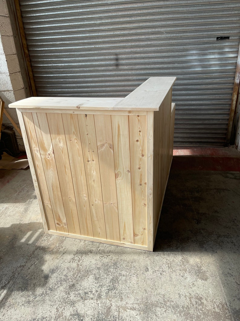 Wooden Home Bar Man Cave Reception Desk Etsy