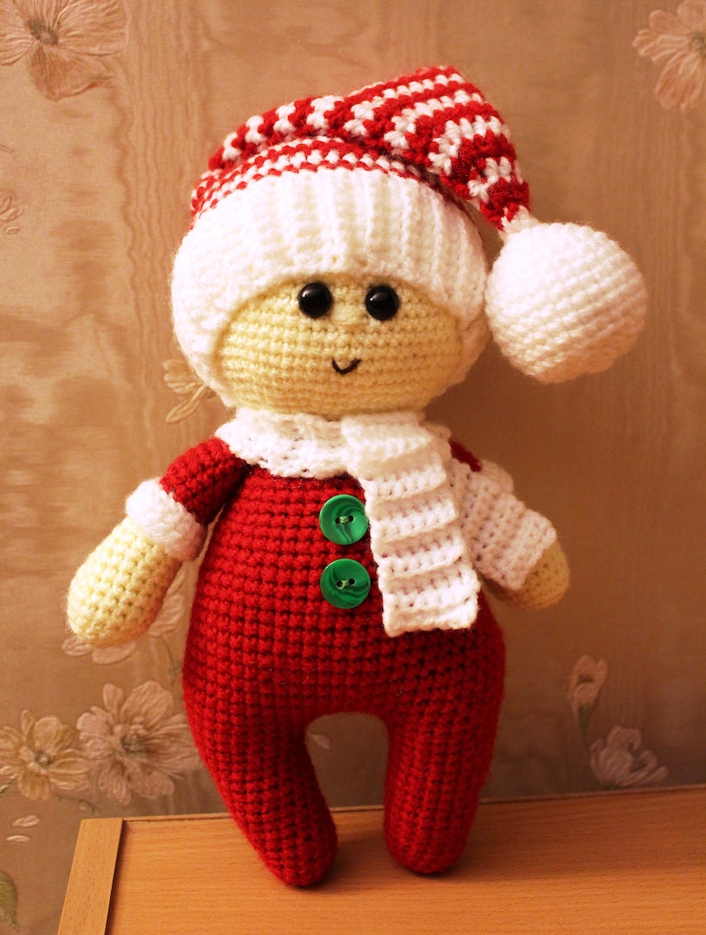 Christmas gift X-mas Amigurumi Doll Christmas decor Baby gift Crochet toy Handmade doll Christmas decoration crochet doll Xmas boy