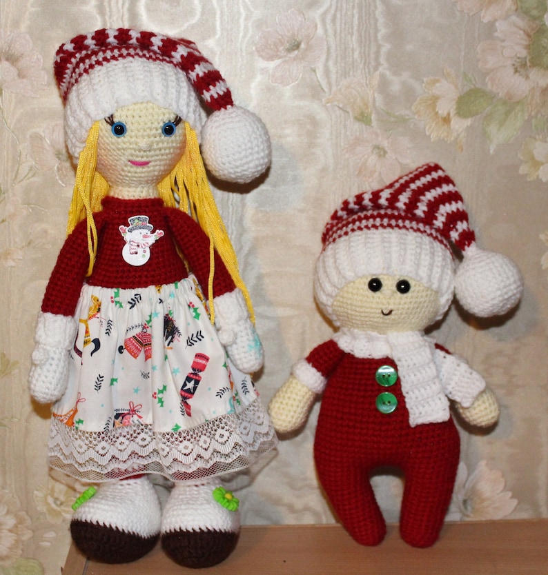 Christmas gift X-mas Amigurumi Doll Christmas decor Baby gift Crochet toy Handmade doll Christmas decoration crochet doll Xmas boy